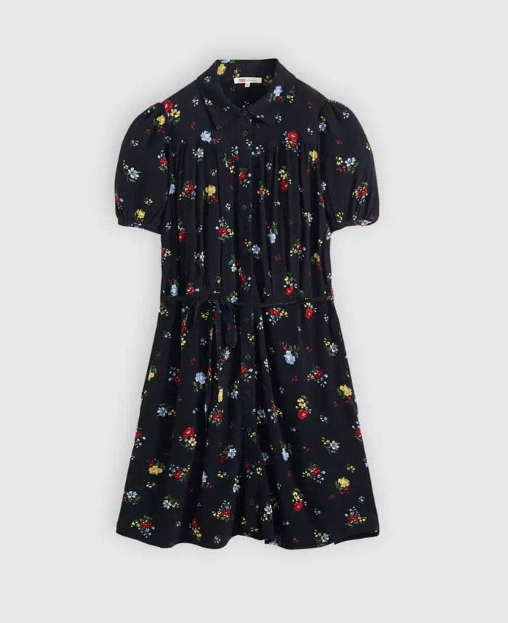 Levi's Standard-Fit A-Line Lea Mini Dress Anthracite Floral Medium